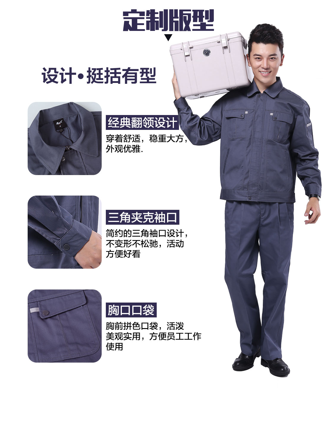 设计师设计焊工工作服套装定制版型